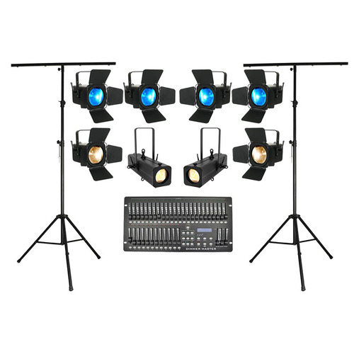 Professional Stage Light Set with LED Fresnel & Profile Spots