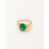 Elgin statement ring with green onyx - gold vermeil - L at Carousel Jewels