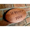 Image of Premium Sapele Wooden House Sign - 26.5cm x 15.5cm