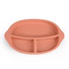 Image of Haakaa Silicone Divided Plate (Colour: Rust)