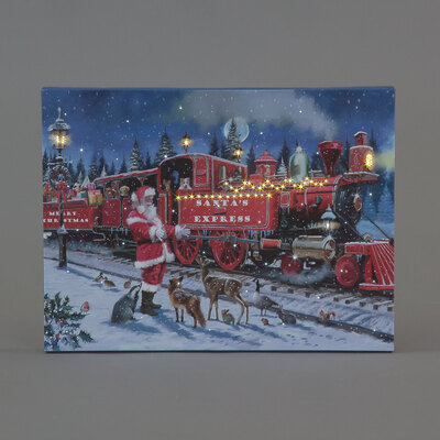 40x30cm Santa Express Canvas