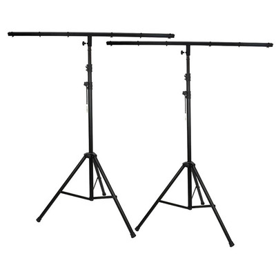 Image of Cobra Stands Stage Lighting Stands with T Bar for 6 Fixings Pair of 3.5M