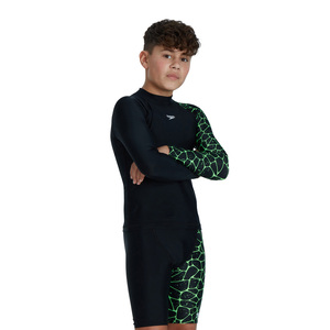 Protect and Play with the Speedo Boys Long Sleeve Printed Rash Top