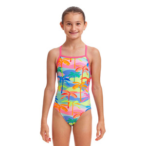 Funkita Girls Poka Palm Strapped In One Piece