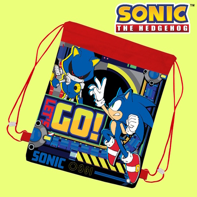Sonic The Hedgehog Draw String Sports Swim PE Gym Bag
