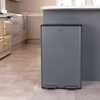 Image of 60L Double Compartment Grey Kitchen Bin