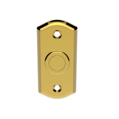 Carlisle Brass Shaped Bell Push, PVD Stainless Brass - AQ31PVD PVD STAINLESS BRASS