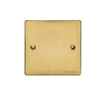 M Marcus Electrical Elite Flat Plate Single Section Blank Plate - Polished Brass - T01.931.PB POLISHED BRASS