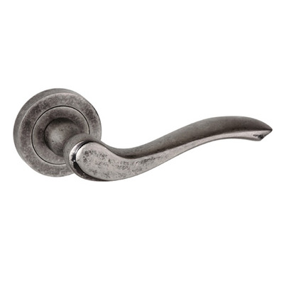 Atlantic Old English Warwick, Distressed Silver Door Handles - OE-178 DS (sold in pairs) DISTRESSED SILVER