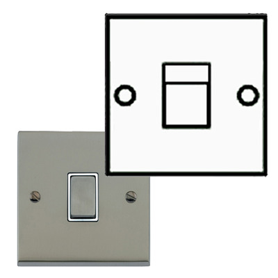 M Marcus Electrical Victorian Raised Plate 1 Gang Telephone & Data Sockets, Satin Nickel Finish, Black Or White Inset Trims - R05.866/867 SATIN NICKEL - SECONDARY LINE, BLACK INSET TRIM