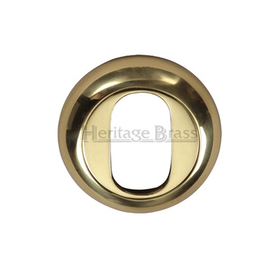 Heritage Brass Oval Key Escutcheon, Polished Brass - V4003-PB POLISHED BRASS