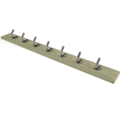 From The Anvil Stable Coat Rack, Natural Smooth & Olive Green - 83741 NATURAL SMOOTH & OLIVE GREEN