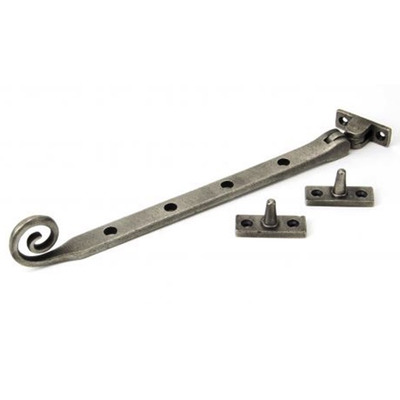From The Anvil Cast Monkeytail Window Stays (8", 10" Or 12"), Antique Pewter - 33453 ANTIQUE PEWTER - 8"