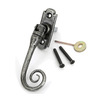 From The Anvil Left Or Right Handed Monkeytail Espagnolette Window Fasteners, Pewter - 33620 PEWTER - RIGHT HAND