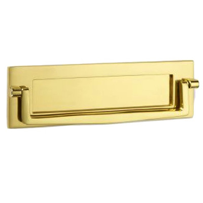Croft Architectural Postal Knocker, 12" x 4", Various Finishes Available* - 1643-12 POLISHED BRASS