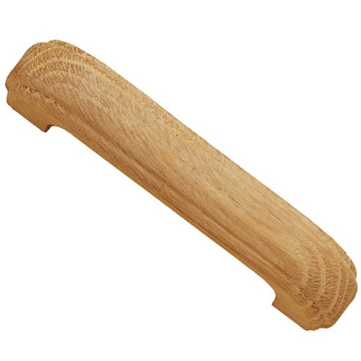 Hafele Adda D Cupboard Pull Handles (96mm c/c), Oak Unfinished Wood - 194.20.410 OAK UNFINISHED WOOD