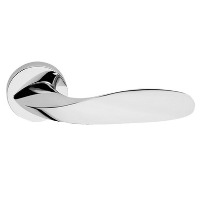 Excel Frascio Leaf Lever on Round Rose, Polished Chrome - 1520/50I/PCP (sold in pairs) POLISHED CHROME