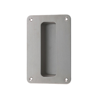Hafele Flush Pull Handle (150mm x 67mm), Grade 316 Satin Stainless Steel - 910.37.100 SATIN STAINLESS STEEL