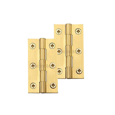 Heritage Brass Extruded Brass Cabinet Hinges (Various Sizes), Natural Brass - HG99-110-NB (sold in pairs) NATURAL BRASS - 1" x 3/4"