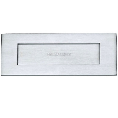 Heritage Brass Letter Plate (Various Sizes), Satin Chrome - V850 203-SC (A) LETTER PLATE 8 x 3" SATIN CHROME