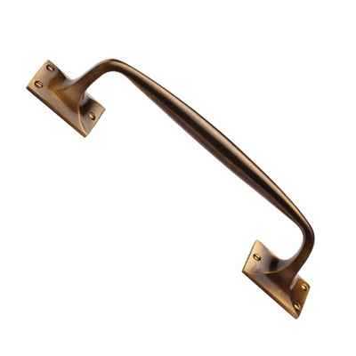 Heritage Brass Cranked Pull Handle, Antique Brass - V1150-AT ANTIQUE BRASS - 202mm