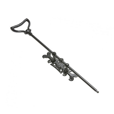 Kirkpatrick Malleable Iron Bell Pull, Antique Black, Argent OR Pewter - AB1053 ANTIQUE BLACK - 20.5"