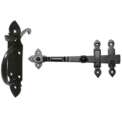 Kirkpatrick Smooth Black Malleable Iron Thumblatch (241mm Length) - AB1684 SMOOTH BLACK - 8.5"