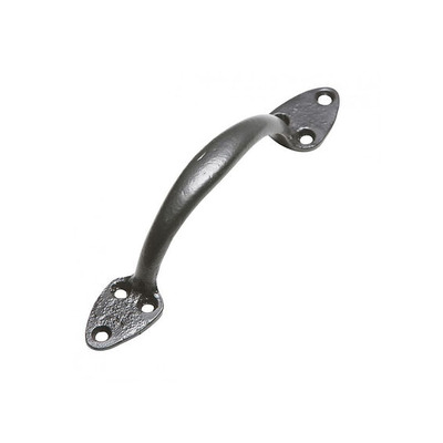 Kirkpatrick Smooth Black Malleable Iron Pull Handle (Various Sizes) - AB1883 (E) SMOOTH BLACK - 6"