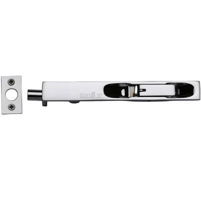 Heritage Brass Flush Fitting Lever Action Door Bolt (6", 8" OR 10"), Polished Chrome - C1680-PC POLISHED CHROME - 6 INCH