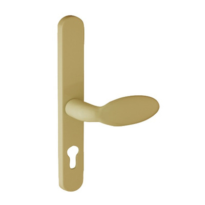 Mila ProLinea Lever/Pad Door Handles, 240mm Backplate - 92mm C/C Euro Lock, Anodised Gold (F3) Finish - 050433 (sold in pairs) ANODISED GOLD (F3) - 240mm (92mm C/C)