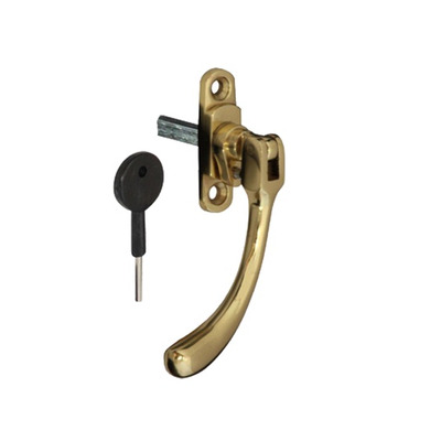 Prima Locking Window Espagnolette (Left OR Right Hand), Polished Brass - PB1422 POLISHED BRASS - RIGHT HAND