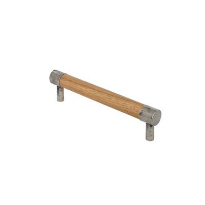 Finesse Milton Cabinet Pull Handles (160mm, 288mm Or 352mm c/c), Oak & Pewter - BH021 PEWTER - 160mm c/c