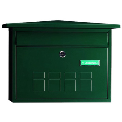 Arregui Premium Mailbox (275mm x 410mm x 80mm), Green - L27355 GREEN