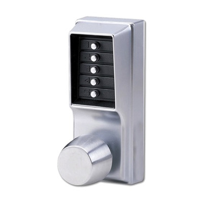 KABA Simplex 1000 Series 1011 Knob Operated Digital Lock, Satin Chrome - L2897 SATIN CHROME