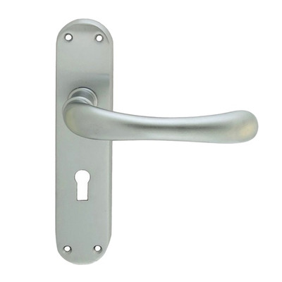 Carlisle Brass Manital Ibra Door Handles On Backplate, Satin Chrome - EL11SC (sold in pairs) LATCH