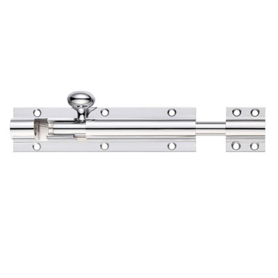 Zoo Hardware Fulton & Bray Architectural Heavy Duty Barrel Bolt (8, 12, 18, 24 OR 36 Inch), Polished Chrome - FB75CP POLISHED CHROME - 900mm x 50mm