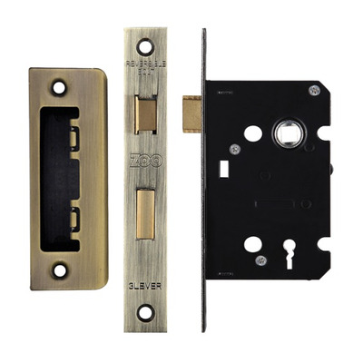 Zoo Hardware 3 Lever Contract Sash Lock (64mm OR 76mm), Florentine Bronze - ZSC364FB 76mm (3 INCH) - FLORENTINE BRONZE