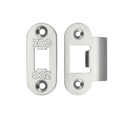 Zoo Hardware Radius Edge Face Plate And Strike Plate Accessory Pack, Satin Stainless Steel - ZLAP01RSS SATIN STAINLESS STEEL (RADIUS)