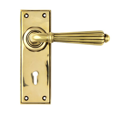 From The Anvil Hinton Door Handles, Aged Brass - 45310 (sold in pairs) BATHROOM