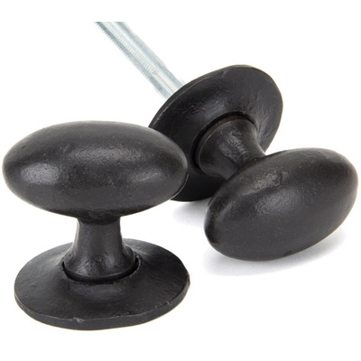 From The Anvil Oval Mortice/Rim Knob Set, External Beeswax - 92065 (sold in pairs) EXTERNAL BEESWAX