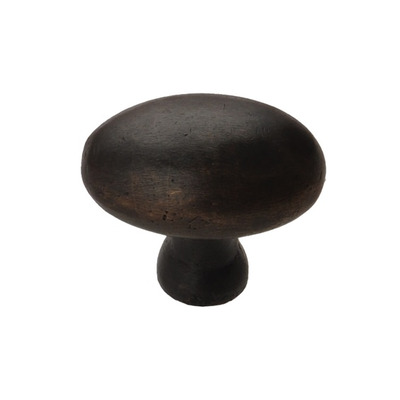 Cardea Ironmongery Oval Cupboard Knob (35mm x 25mm), Dark Bronze - AB349DB DARK BRONZE