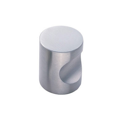 Carlisle Brass Fingertip Stainless Steel Cylindrical Cupboard Knob, Satin Stainless Steel - FTD430SS SATIN STAINLESS STEEL - 16mm