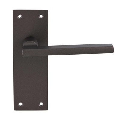 Carlisle Brass Trentino Door Handles On Slim Backplate, Matt Bronze - EUL031MBRZ (sold in pairs) BATHROOM ** SPECIAL ORDER - PLEASE ALLOW 6 WEEKS DELIVERY TIME **
