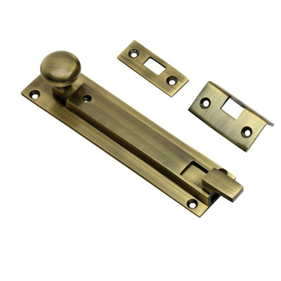 Prima Cranked Locking Bolt (152mm x 36mm OR 205mm x 39mm), Antique Brass - XL2000A ANTIQUE BRASS - 152mm x 36mm