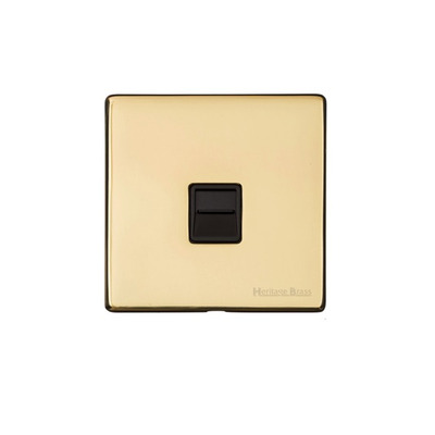 M Marcus Electrical Vintage 1 Gang Tel & Data Sockets (Master OR Secondary Line), Polished Brass - X01.166.BK POLISHED BRASS - MASTER LINE SOCKET