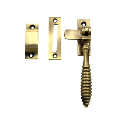 Prima Beehive Casement Fastener With Hook And Mortice Plate, Antique Brass - XL2023 ANTIQUE BRASS
