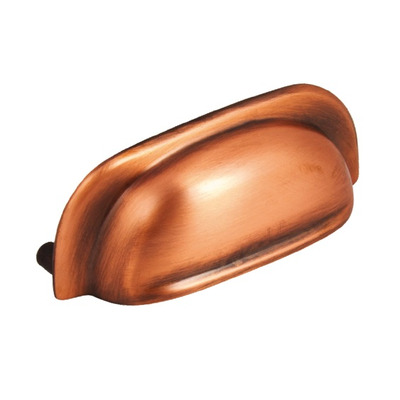 Hafele Mulberry Cabinet Cup Handle (96mm c/c), Brushed Copper - 151.40.154 BRUSHED COPPER - 96mm c/c