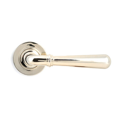 From The Anvil Newbury Door Handles On Plain Rose, Polished Nickel - 46057 (sold in pairs) POLISHED NICKEL - UNSPRUNG