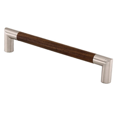Heritage Brass Wooden Angle Cabinet Pull Handle (192mm c/c), Walnut Finish - W7623-192-WAL WALNUT FINISH - 192mm c/c