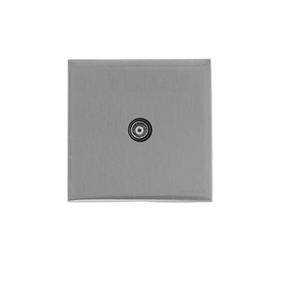 M Marcus Electrical Winchester 1 Gang TV/Coaxial Sockets (Non-Isolated OR Isolated), Satin Chrome - W03.610.BK SATIN CHROME - NON-ISOLATED TV & SATELLITE COAXIAL